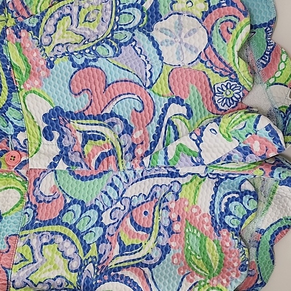 Lilly Pulitzer Coastal  Women's The Butter Cup Short Scallop Size 8 - Picture 15 of 16